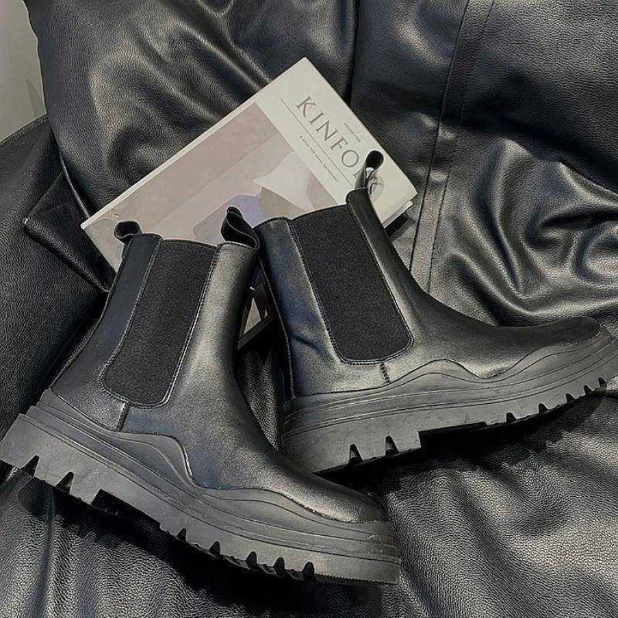 Accs & Bags & Shoes The Korean Fashion | Mid Boots With Thick Soles