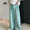 Clothing The Korean Fashion Jeans | Drape Mopping Straight-Leg Jeans