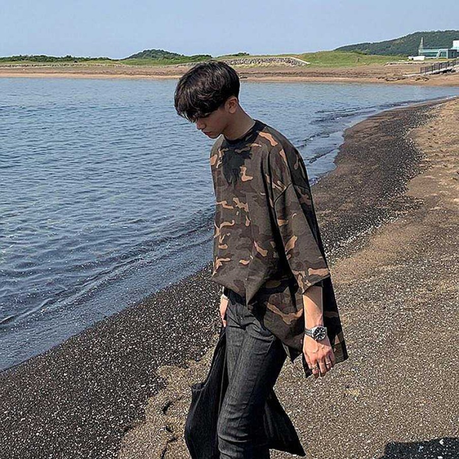 Clothing The Korean Fashion | Oversized T-Shirt Camouflage