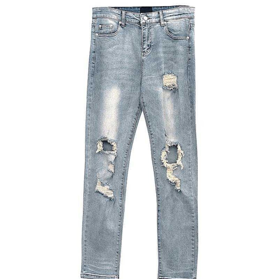 Clothing The Korean Fashion Jeans | Stretch Ripped Jeans Photo Color