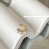 Women The Korean Fashion Earrings | Pearl Hoop Ear Clip Gold