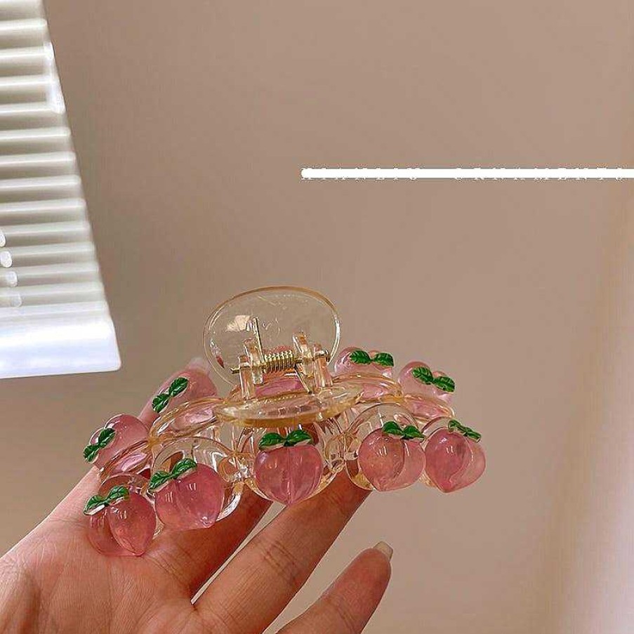 Women The Korean Fashion Hair Accessories | Acrylic Hair Claw Clip Pink