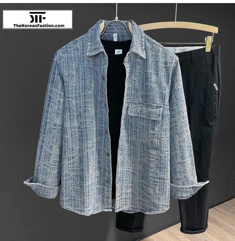 Casual Style Clothes The Korean Fashion | Washed Scraping Design Jacket