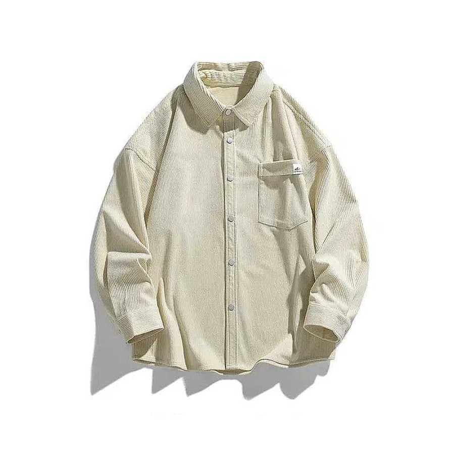 Clothing The Korean Fashion | Buttoned Corduroy Overshirt