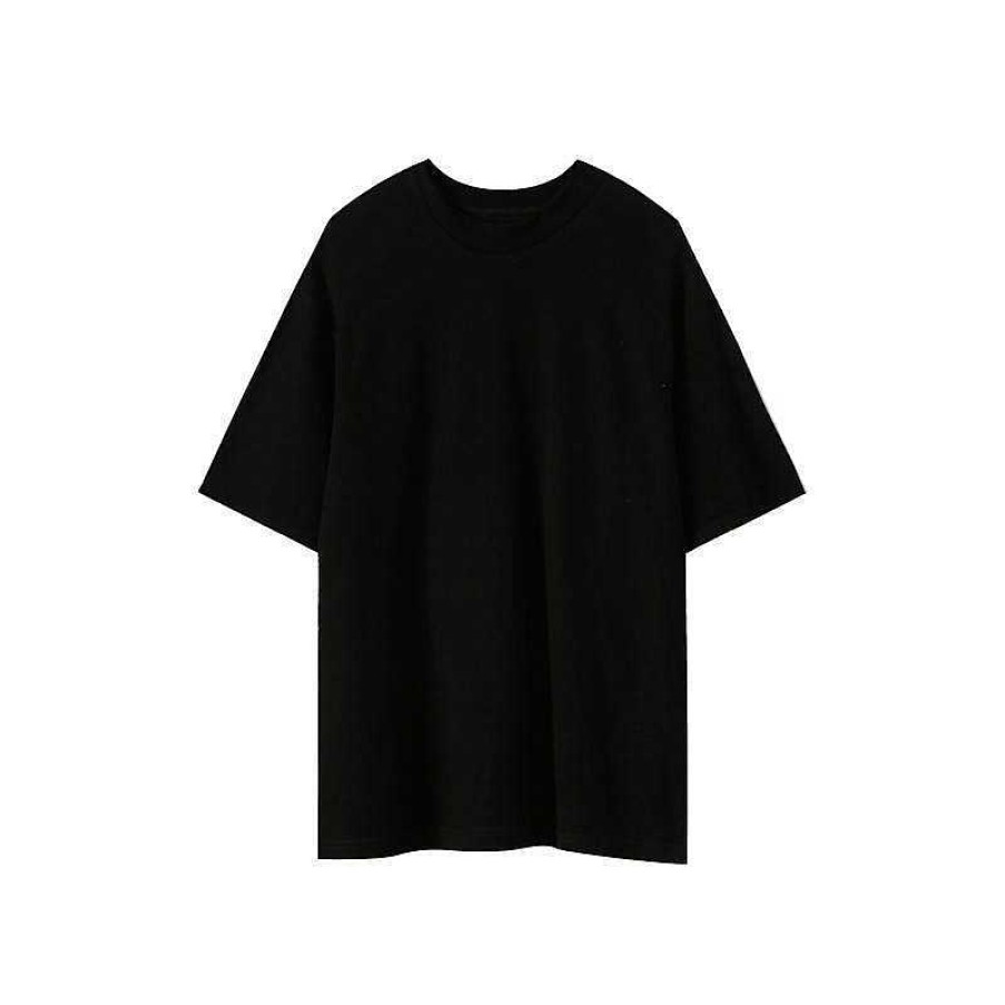 Clothing The Korean Fashion | Small Collar Cotton Basic T-Shirt