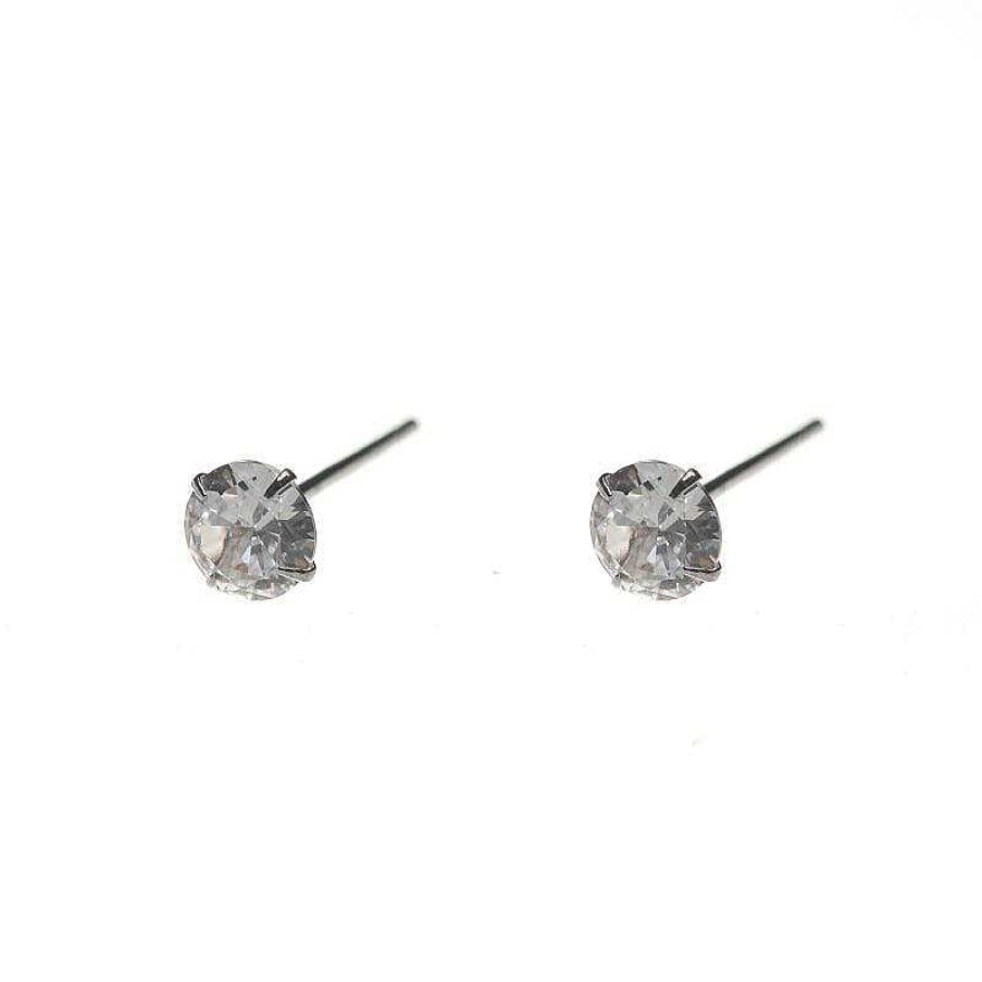 Accs & Bags & Shoes The Korean Fashion | White Zircon Stud Earrings