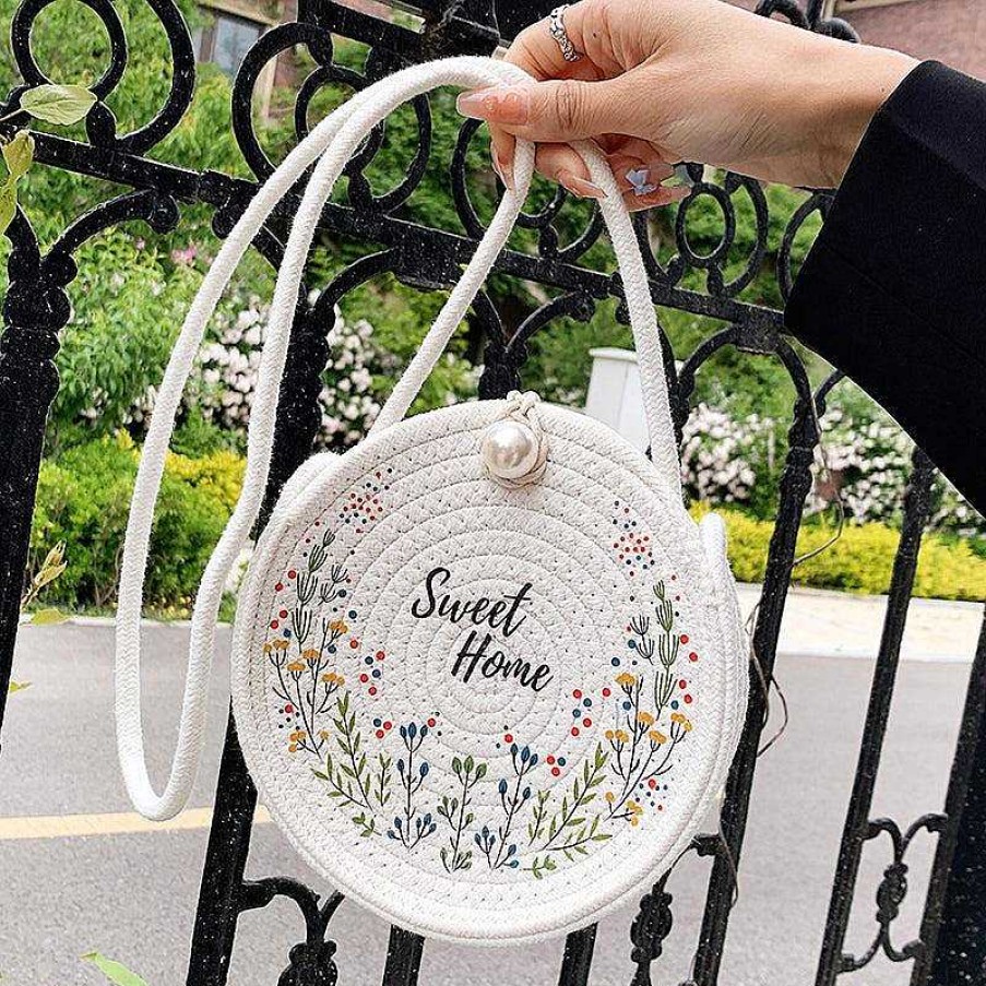 Women The Korean Fashion | Straw Round Crossbody Bag