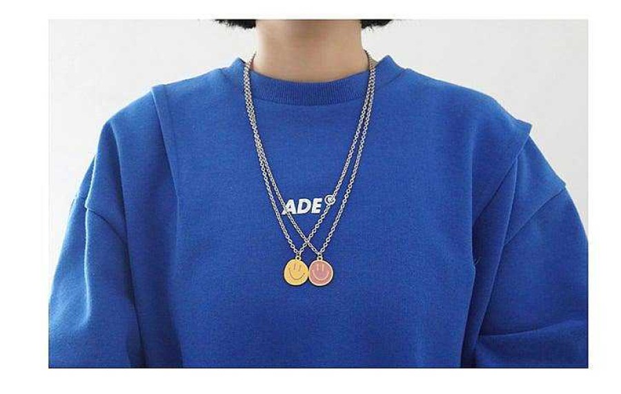 Accs & Bags & Shoes The Korean Fashion | Two-Sided Smiley Necklace