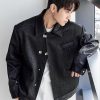 Clothing The Korean Fashion | Metal Buckle Vintage Textured Jacket