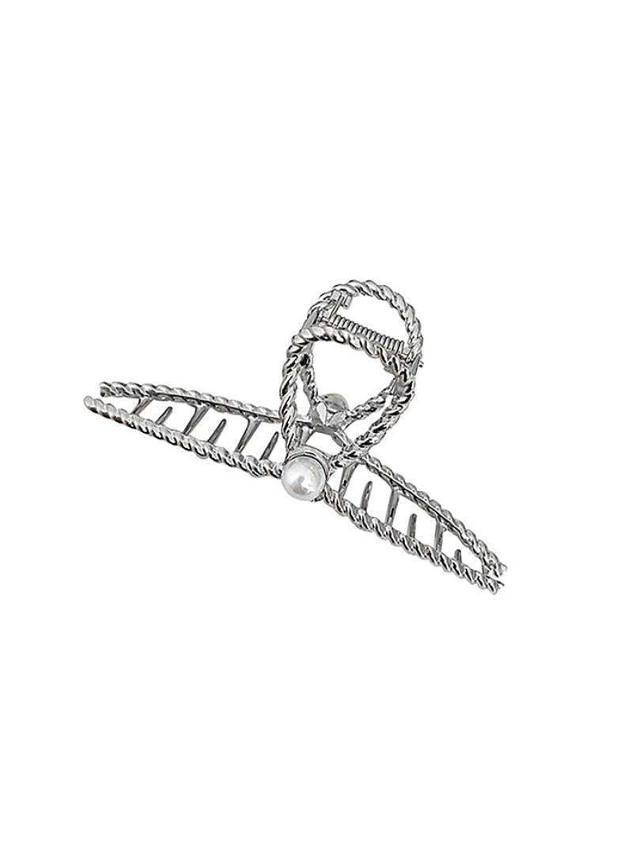 Women The Korean Fashion Hair Accessories | Pearl Metal Hair Claw Clip