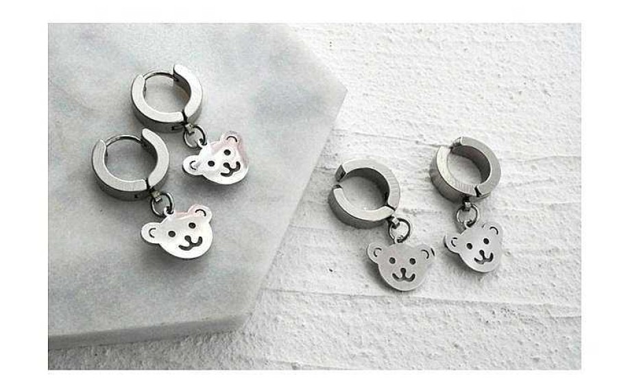 Women The Korean Fashion Earrings | Bear Pendant Earrings