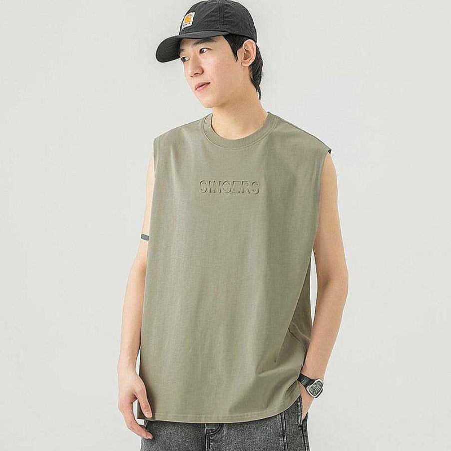 Clothing The Korean Fashion | Cotton Loose Fit Tank Top