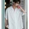 Clothing The Korean Fashion | Cuban Collar Short Sleeve Shirt