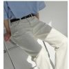 Clothing The Korean Fashion Jeans | White Straight Leg Jeans Off White