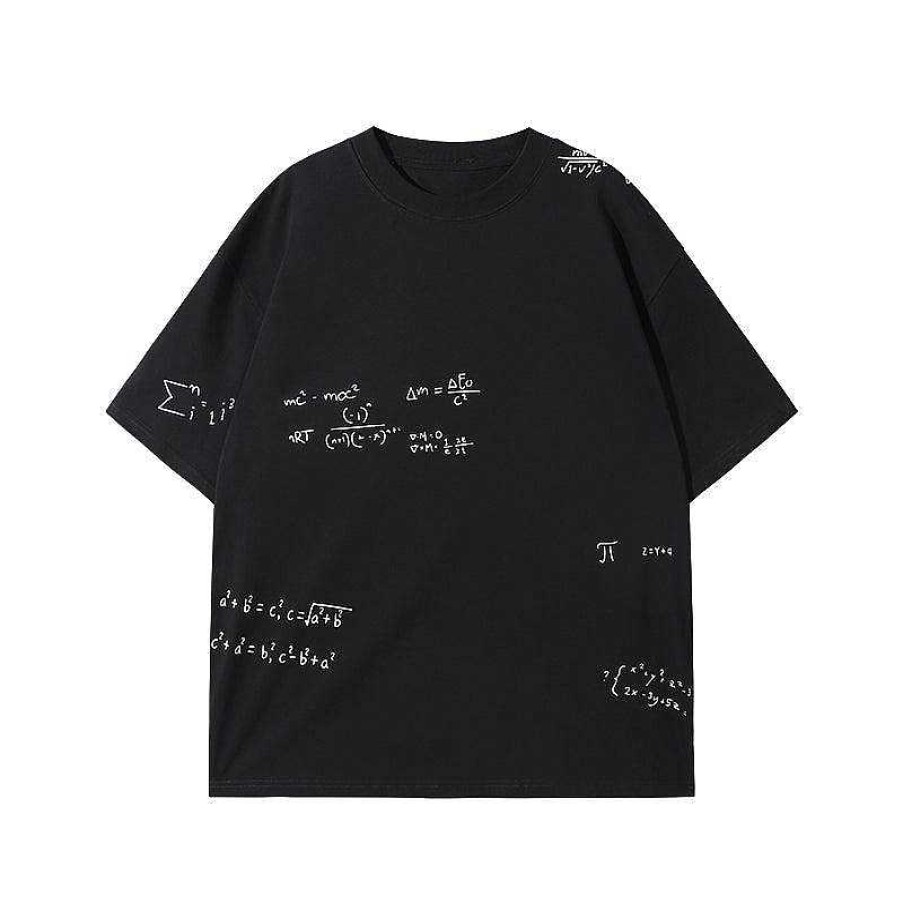 Clothing The Korean Fashion | Number Formula Print T-Shirt