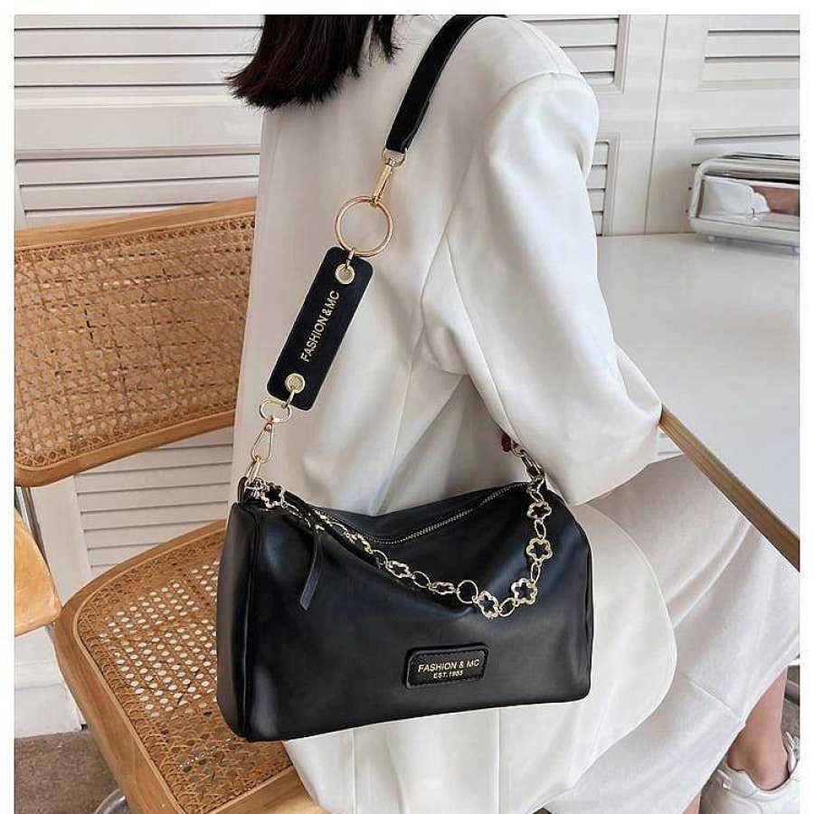 Women The Korean Fashion | Canvas Shoulder Boston Bag