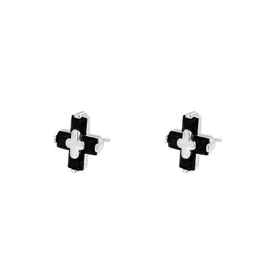 Accs & Bags & Shoes The Korean Fashion | Black Cross Earrings