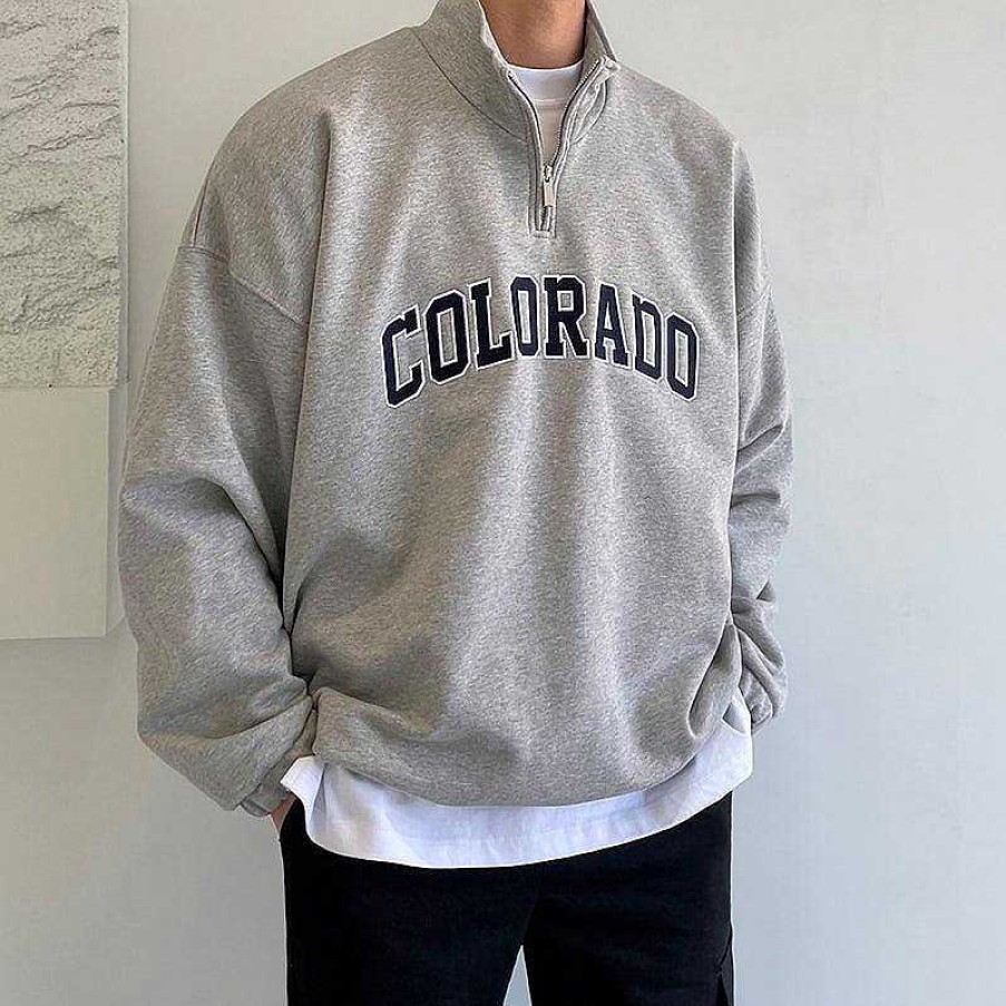 Clothing The Korean Fashion | Oversized Zip Sweatshirt