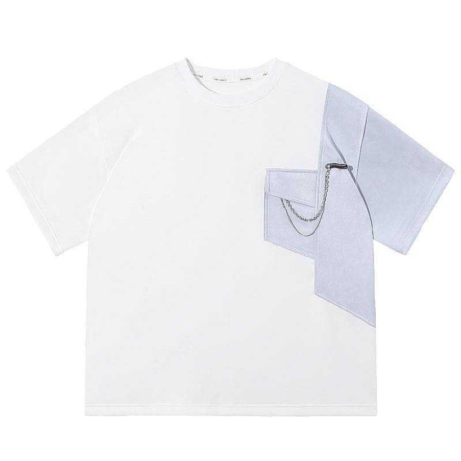 Clothing The Korean Fashion | Contrast Stitching T-Shirt