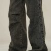 Clothing The Korean Fashion Jeans | Smoky Wide Leg Jeans Gray