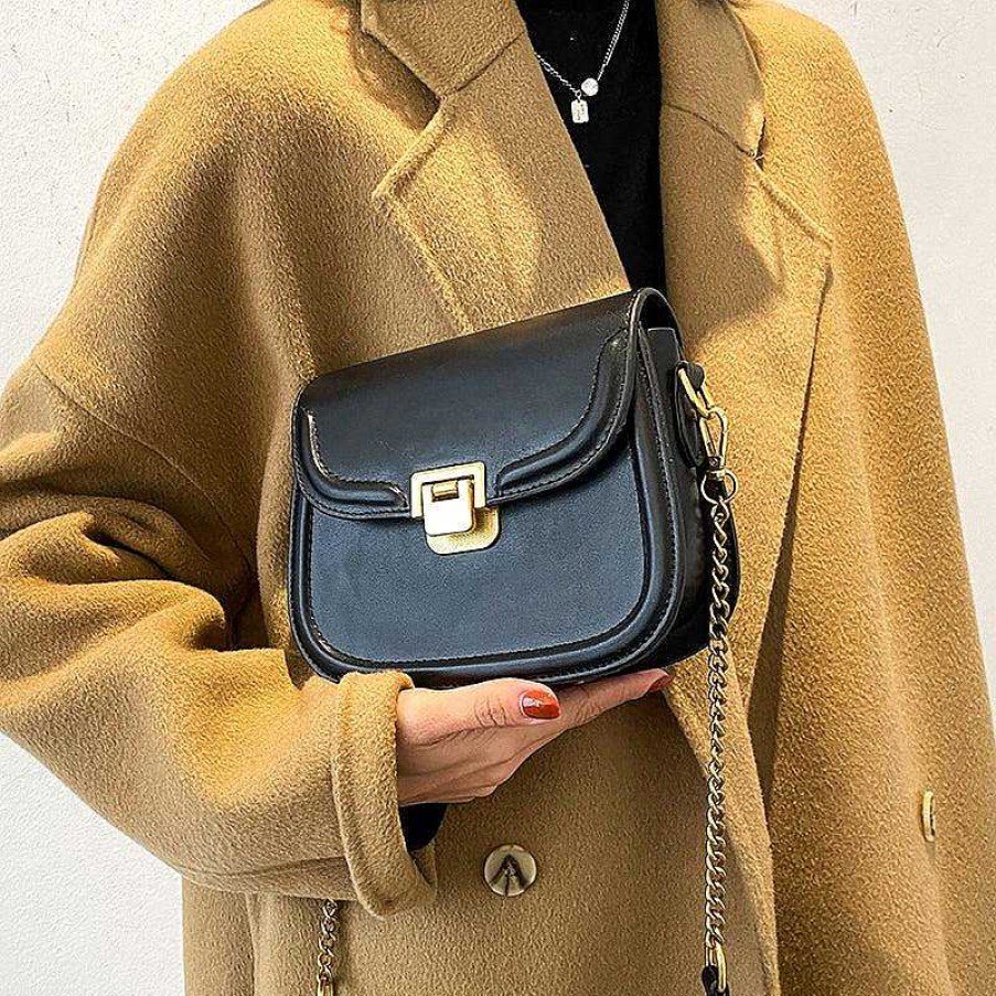 Women The Korean Fashion | Faux Leather Saddle Bag