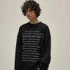 Clothing The Korean Fashion | Round Neck Slogan Printed Thin Sweatshirt