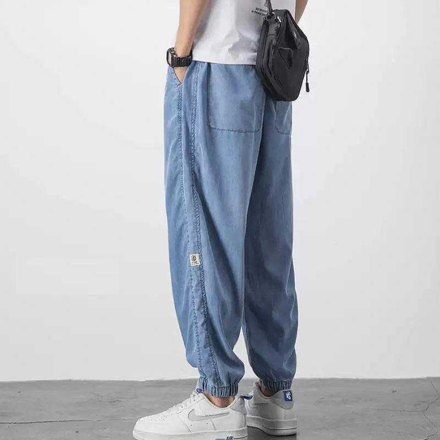 Clothing The Korean Fashion Jeans | Ice Silk Drawstring Jeans