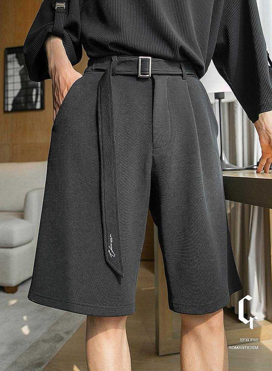 Clothing The Korean Fashion Shorts | Belted Pleated Shorts