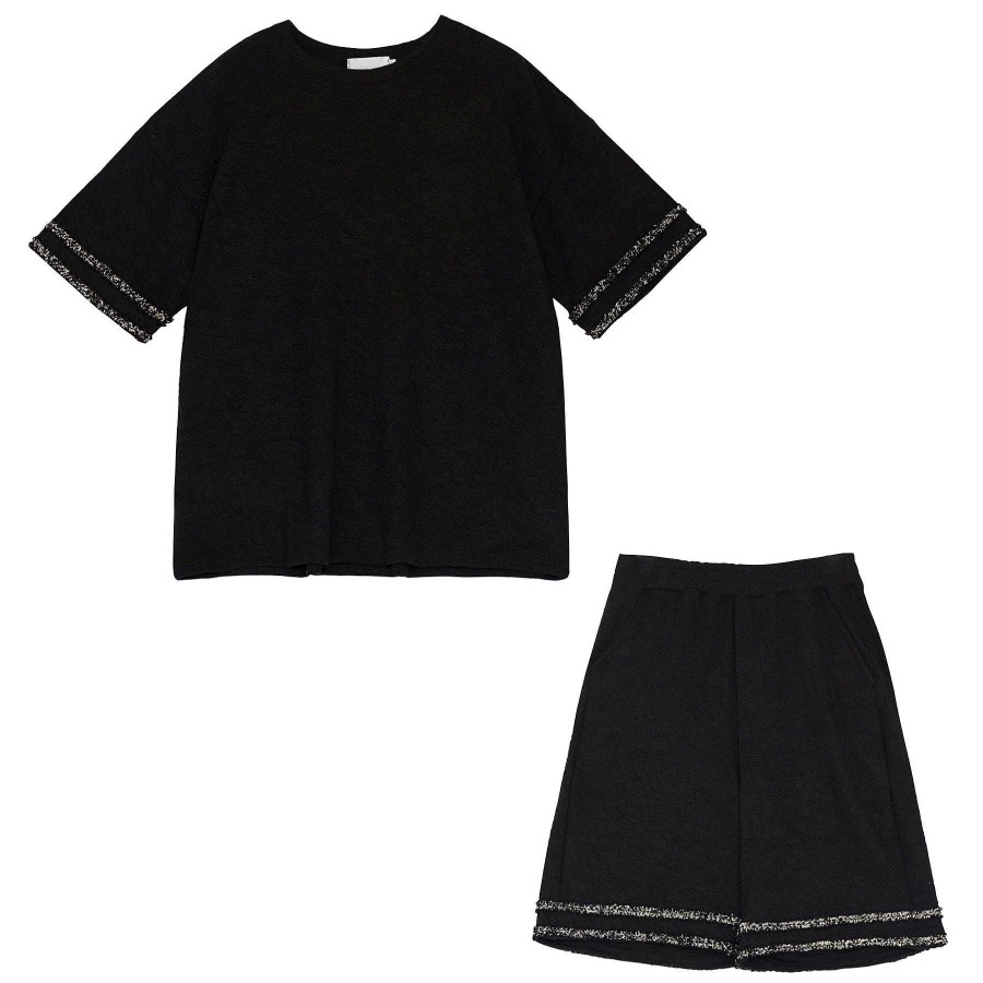 Clothing The Korean Fashion | Retro T-Shirt & Track Shorts Set