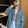 Clothing The Korean Fashion | Long Sleeve Plaid Shirt