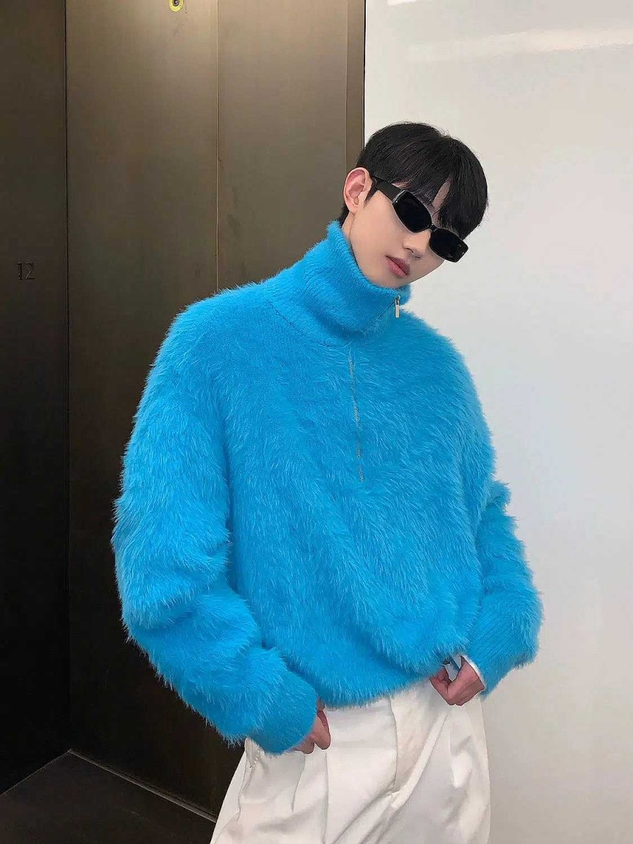 Clothing The Korean Fashion | Faux Fur Turtleneck Sweater