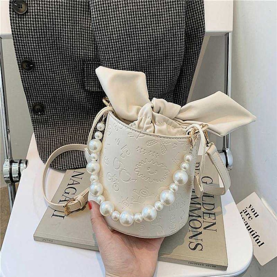 Women The Korean Fashion | Pearl Bucket Bag