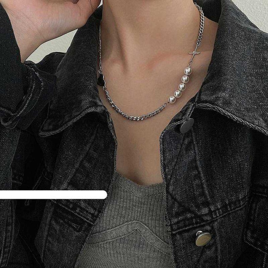 Women The Korean Fashion Necklaces | Pearl Necklace As Image