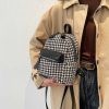 Women The Korean Fashion | Mini Plaid Backpack