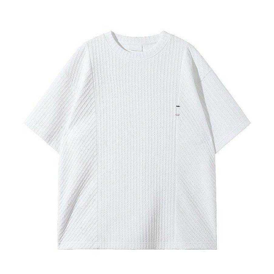 Clothing The Korean Fashion | Striped Knitted T-Shirt