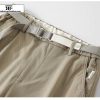 Clothing The Korean Fashion Shorts | Elastic Waist Pleated Shorts With Belts