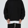 Clothing The Korean Fashion | Fleece Plus Velvet Stitching Button Hooded Sweater