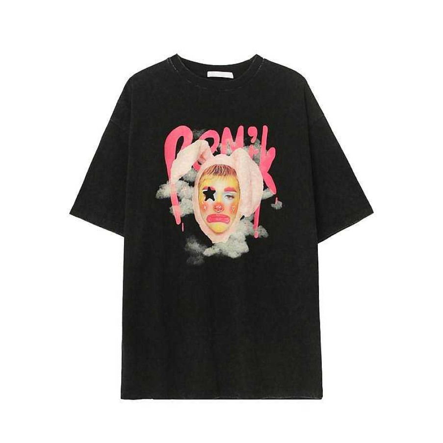 Clothing The Korean Fashion | Clown Graphic T-Shirt