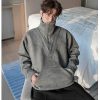 Clothing The Korean Fashion | Suede Two Piece Sweatshirt