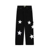 Clothing The Korean Fashion Jeans | Embroidered Drape Wide-Leg Star Jeans