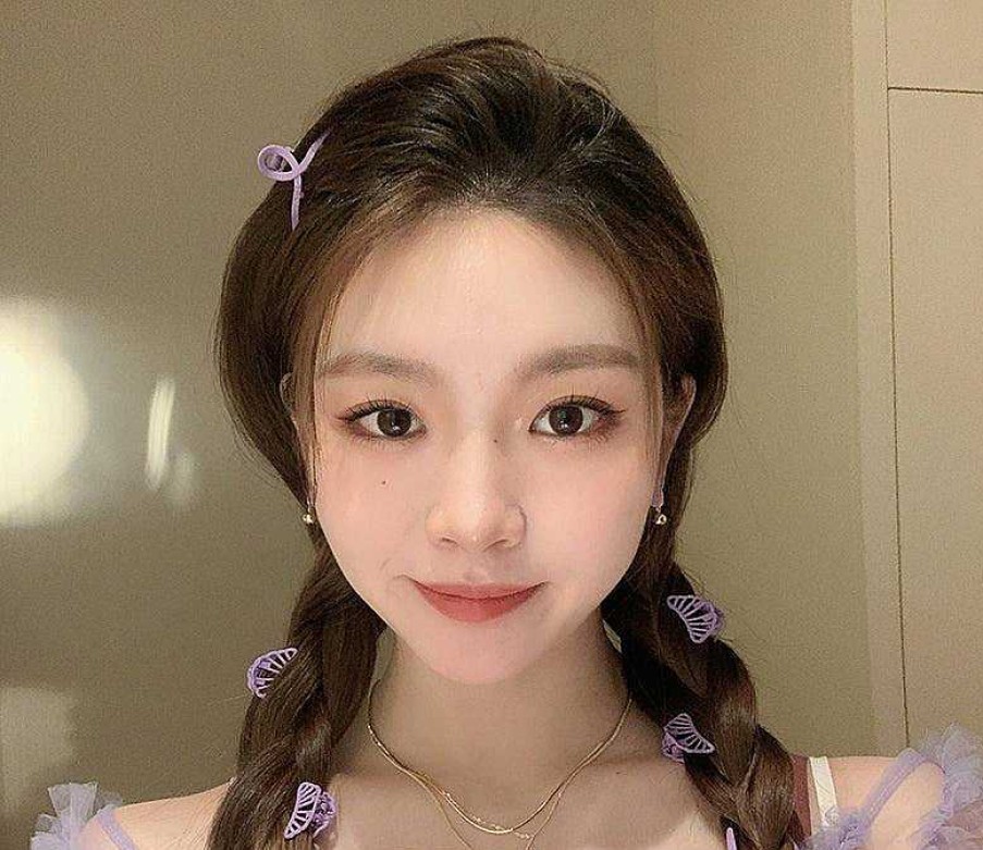 Women The Korean Fashion Hair Accessories | Mini Purple Claw Clip