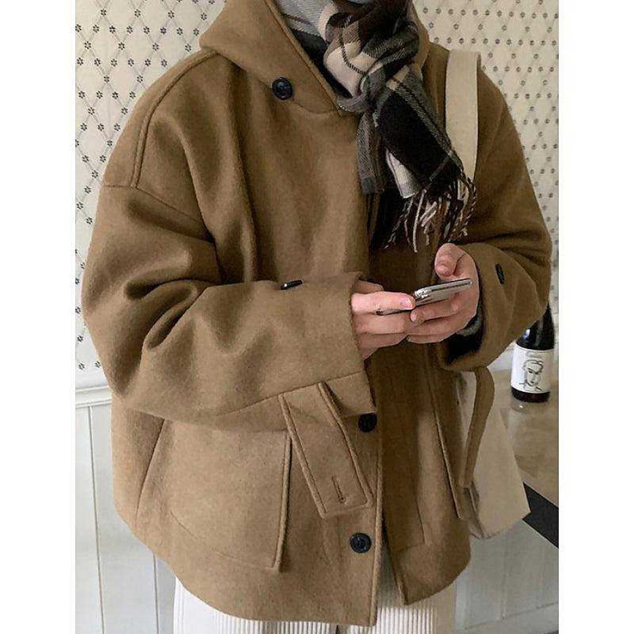 Clothing The Korean Fashion | Mid-Length Hooded Coat