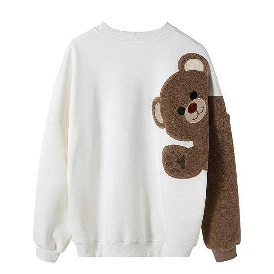 Clothing The Korean Fashion | Wool Embroidery Bear Sweater