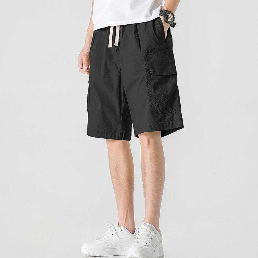 Clothing The Korean Fashion Shorts | Silk Drawstring Tooling Shorts