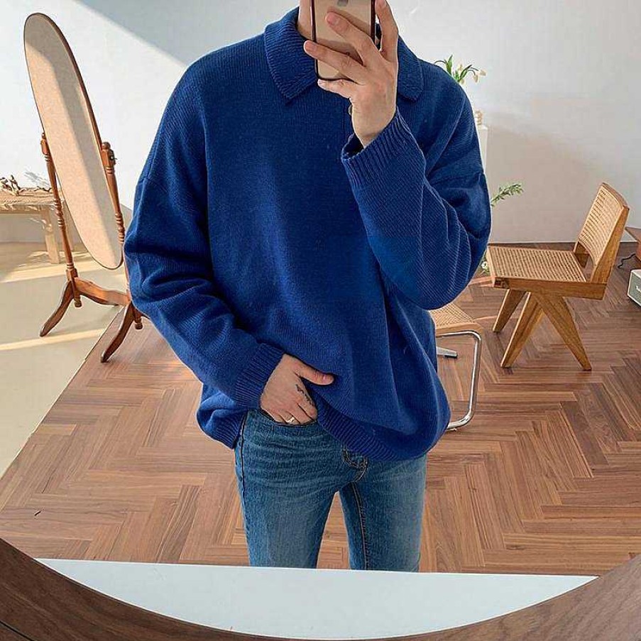 Clothing The Korean Fashion | Polo Loose Sweater