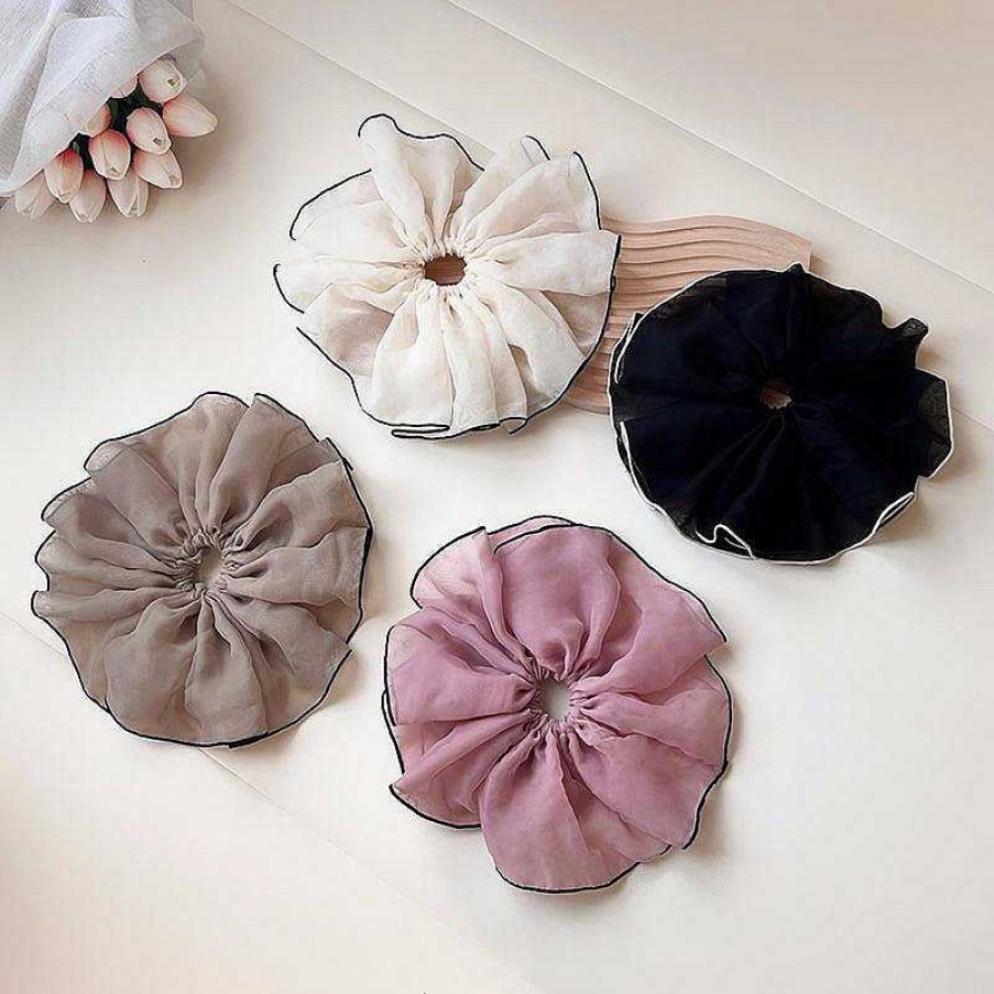 Women The Korean Fashion Hair Accessories | Big Organza Scrunchies