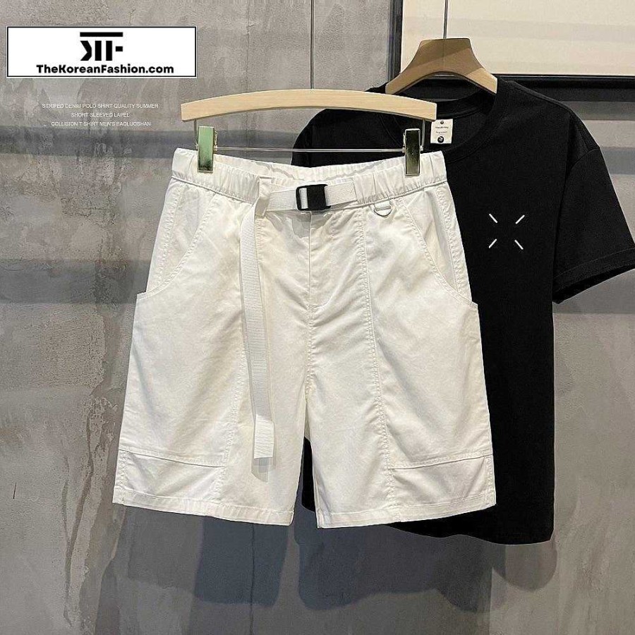 Clothing The Korean Fashion Shorts | Nylon Cotton Casual Workwear Pocket Shorts