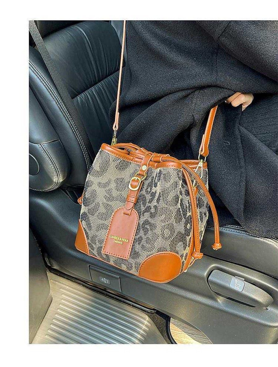 Women The Korean Fashion | Leopard Bucket Bag