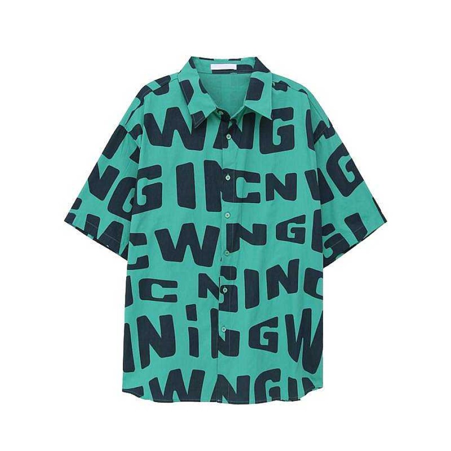 Clothing The Korean Fashion | Alphabet Print Shirt