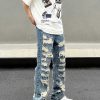 Clothing The Korean Fashion Jeans | Loose Fit Ripped Jeans Blue